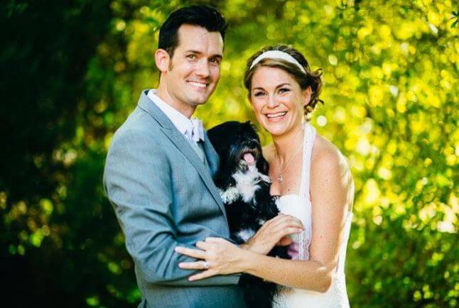 Mia Perry and Dave on their special day.